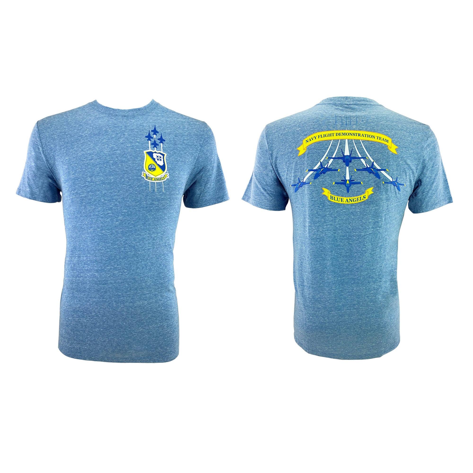 T-Shirt: Blue Angels Navy Flight Demonstration Team - short sleeve light blue