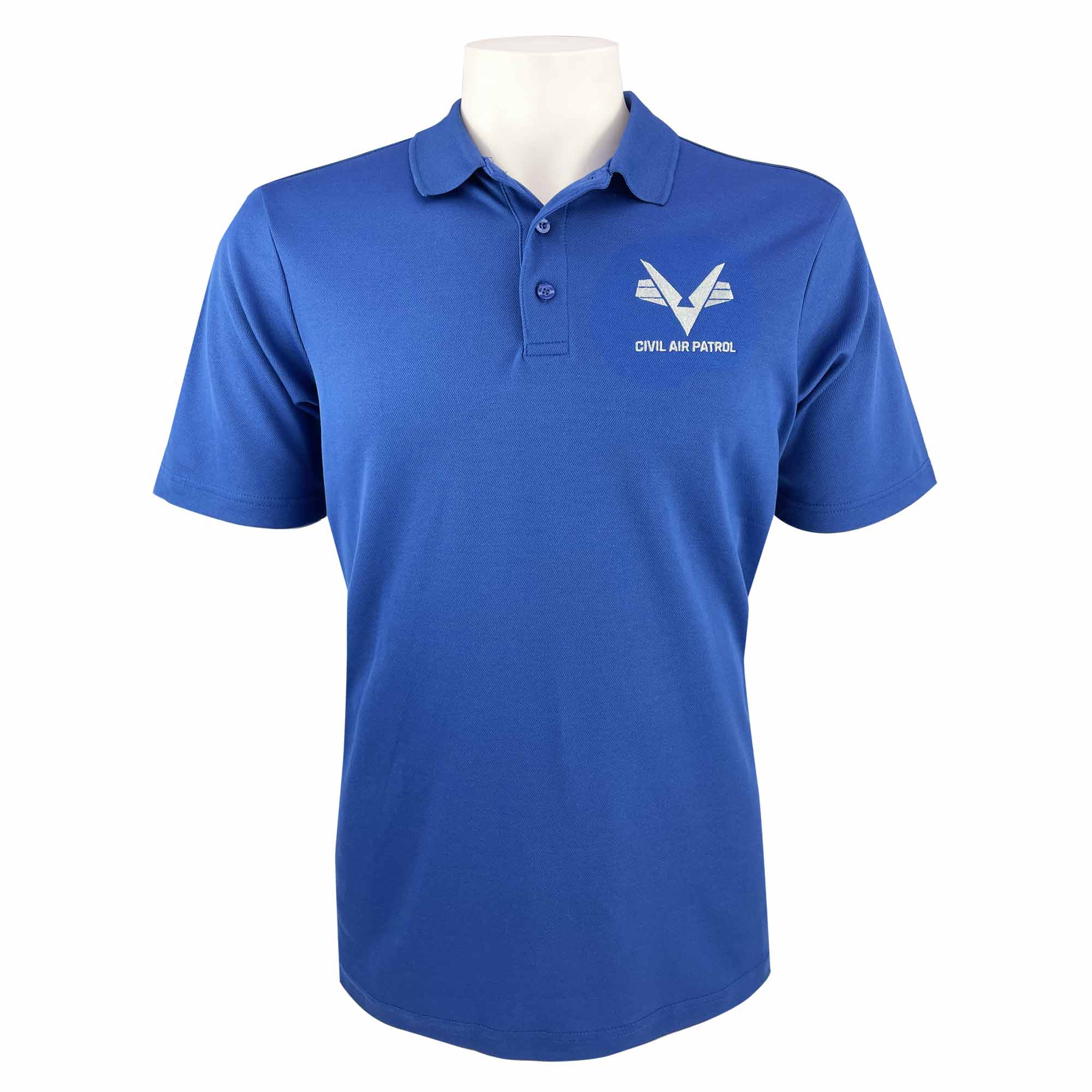 Civil Air Patrol Leisure Polo: With Flying V Logo (Royal Blue)