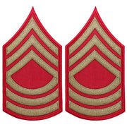 CAP WWII Stripe: Master Sergeant (Gold on Red)
