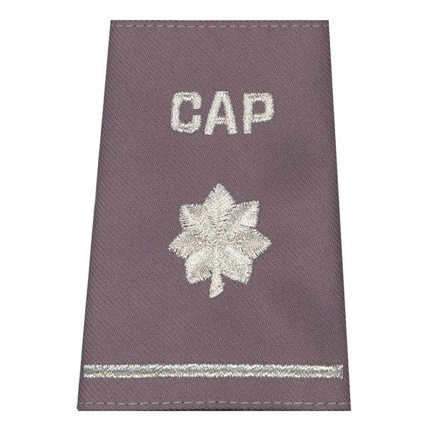 Civil Air Patrol Grey Epaulets: Lieutenant Colonel - hook and loop - unisex
