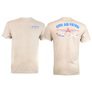 Civil Air Patrol Leisure T-Shirt: Tan w/ cessna