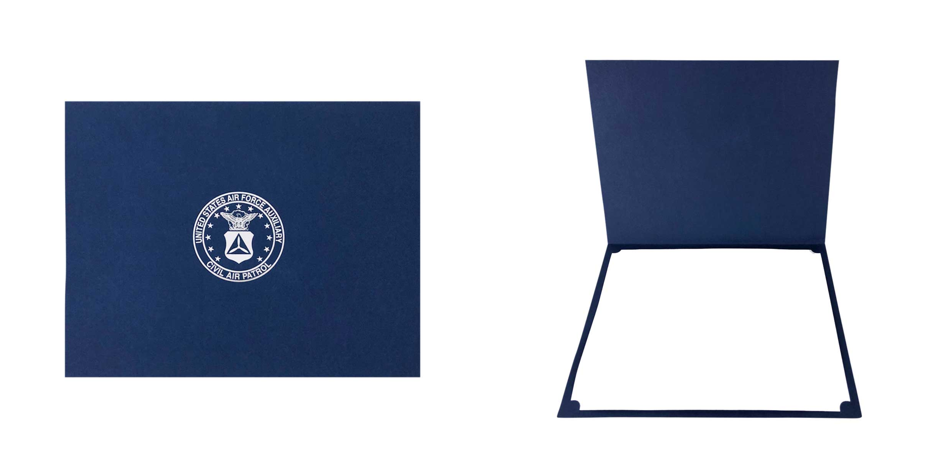 Civil Air Patrol Plaque - 8 1/2 x 11" Blue Certificate Folder with Embossed CAP Seal