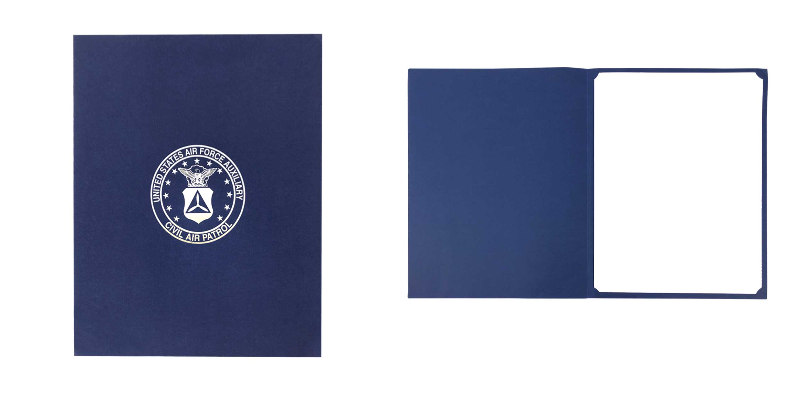 Civil Air Patrol Plaque - 11 x 14" Blue Certificate Folder with Embossed CAP Seal