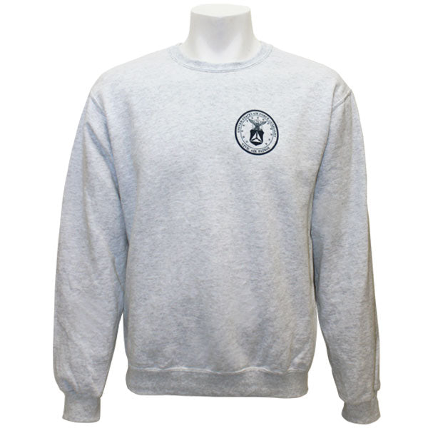 Civil Air Patrol Leisure Sweatshirt: Crewneck Ash Grey Fleece