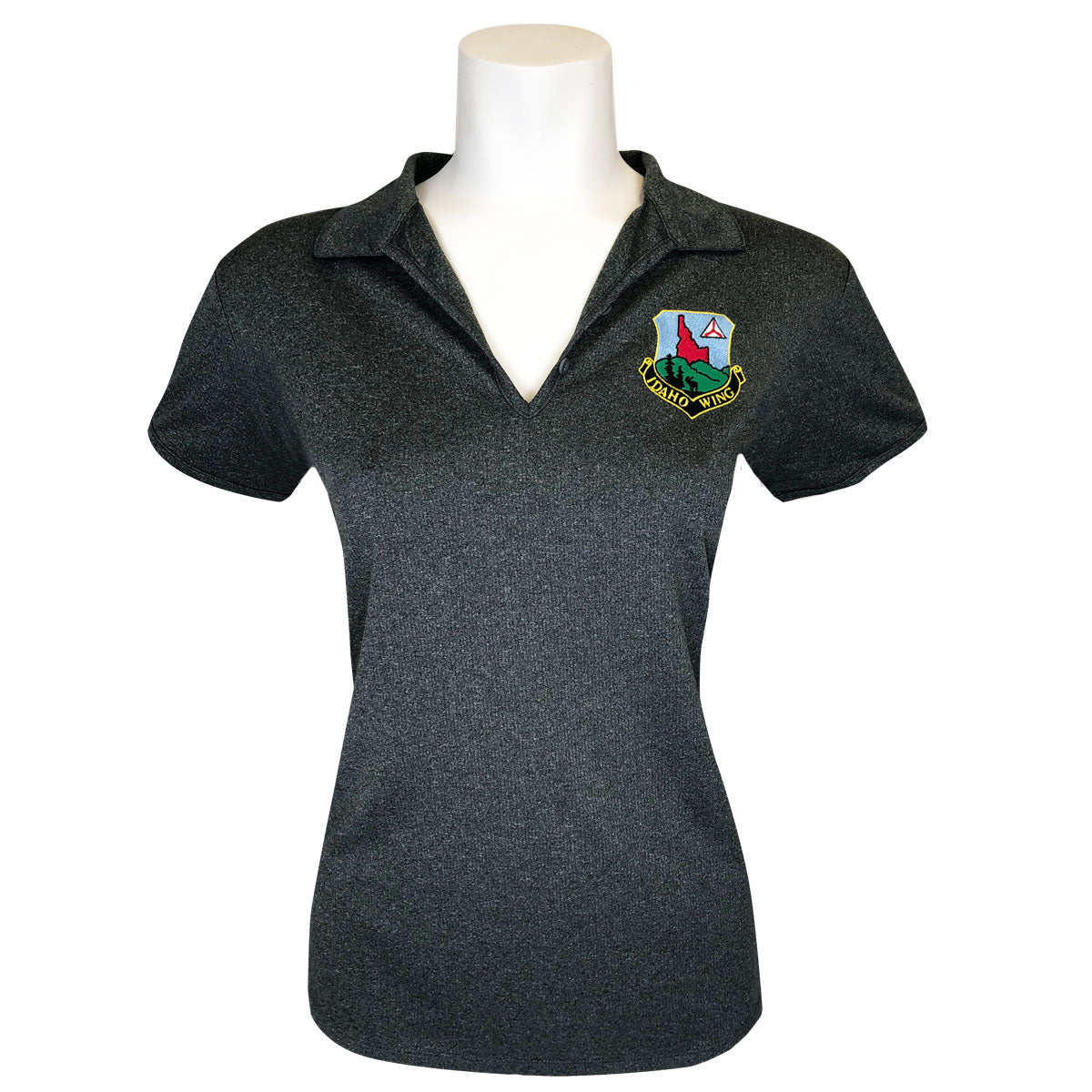 Civil Air Patrol Leisure Polo: Idaho Wing Ladies (Charcoal)