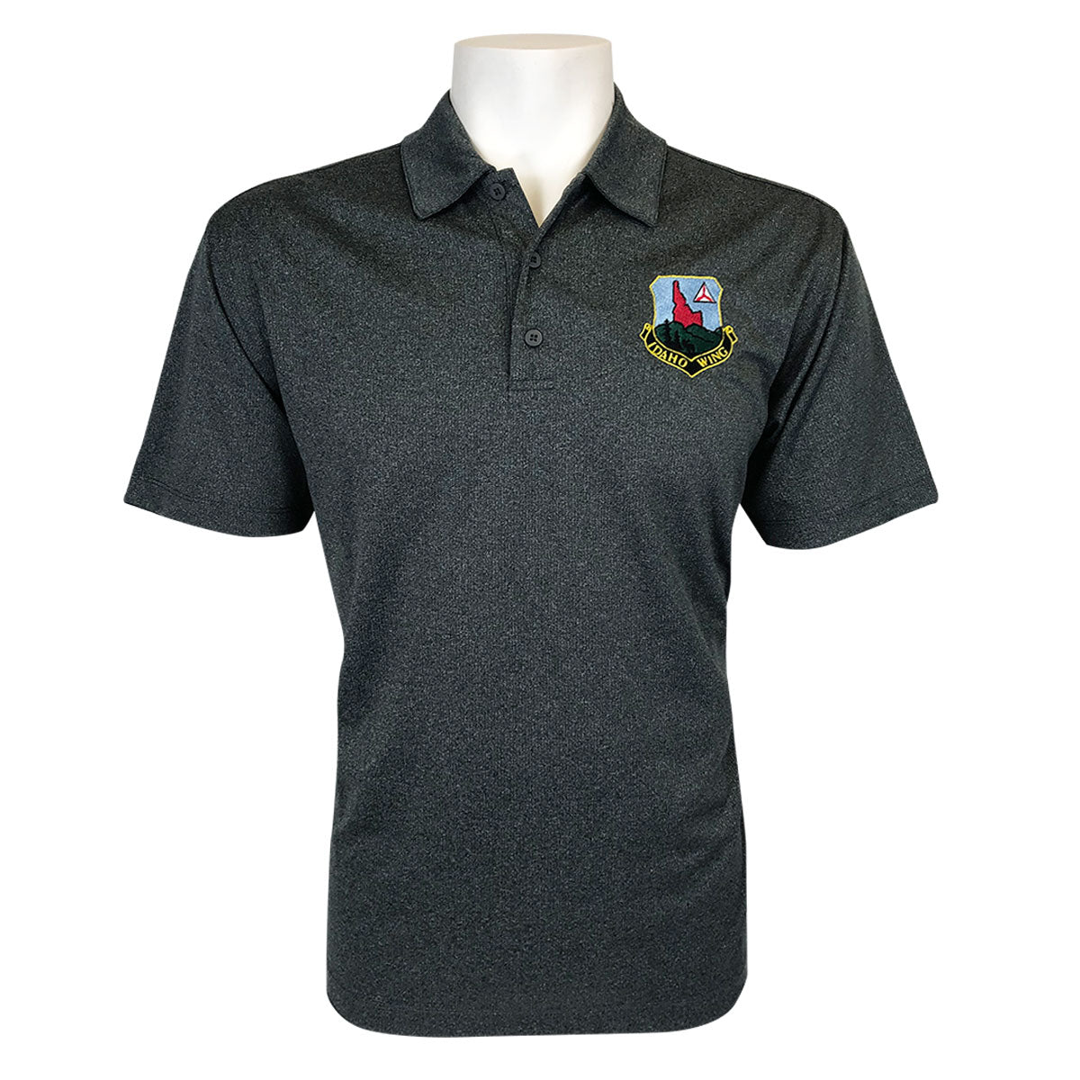 Civil Air Patrol Leisure Polo: Idaho Wing Male (Charcoal)
