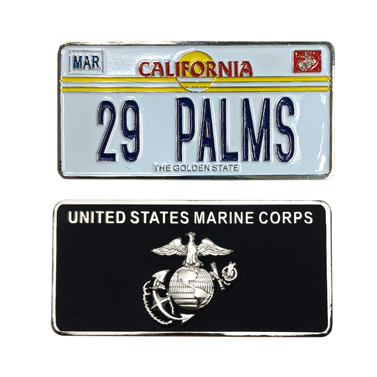 Marine Corps Coin: 1.25" License Plate 29 Palms