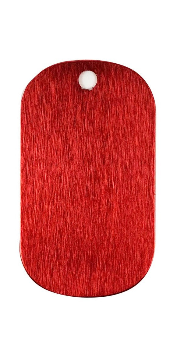 Identification Tag Blank: Red