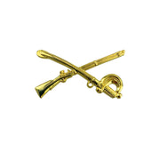 Army Officer SMR Collar Device: Crossed Sabre and Musket