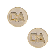 California National Guard Enlisted Branch of Service Collar Device: CA Letters with Disc