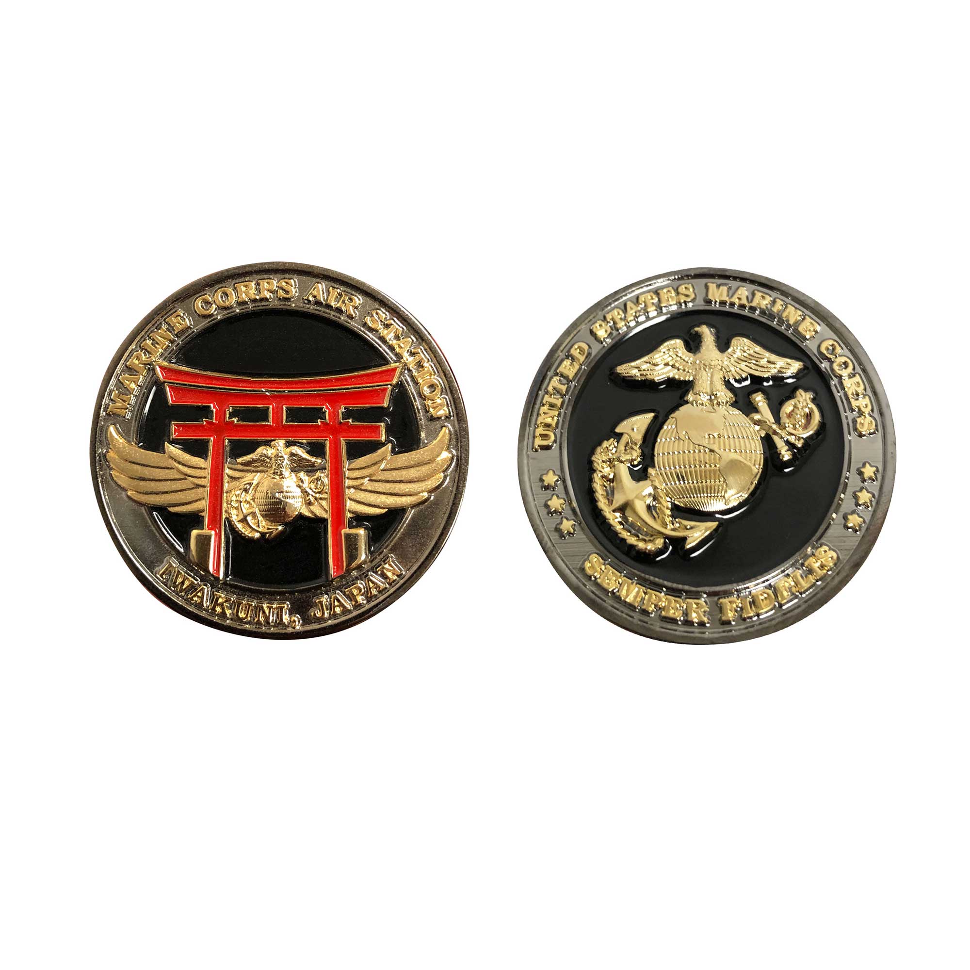 Marine Corps Coin: 1.75" Marine Corps Air Station Iwakuni