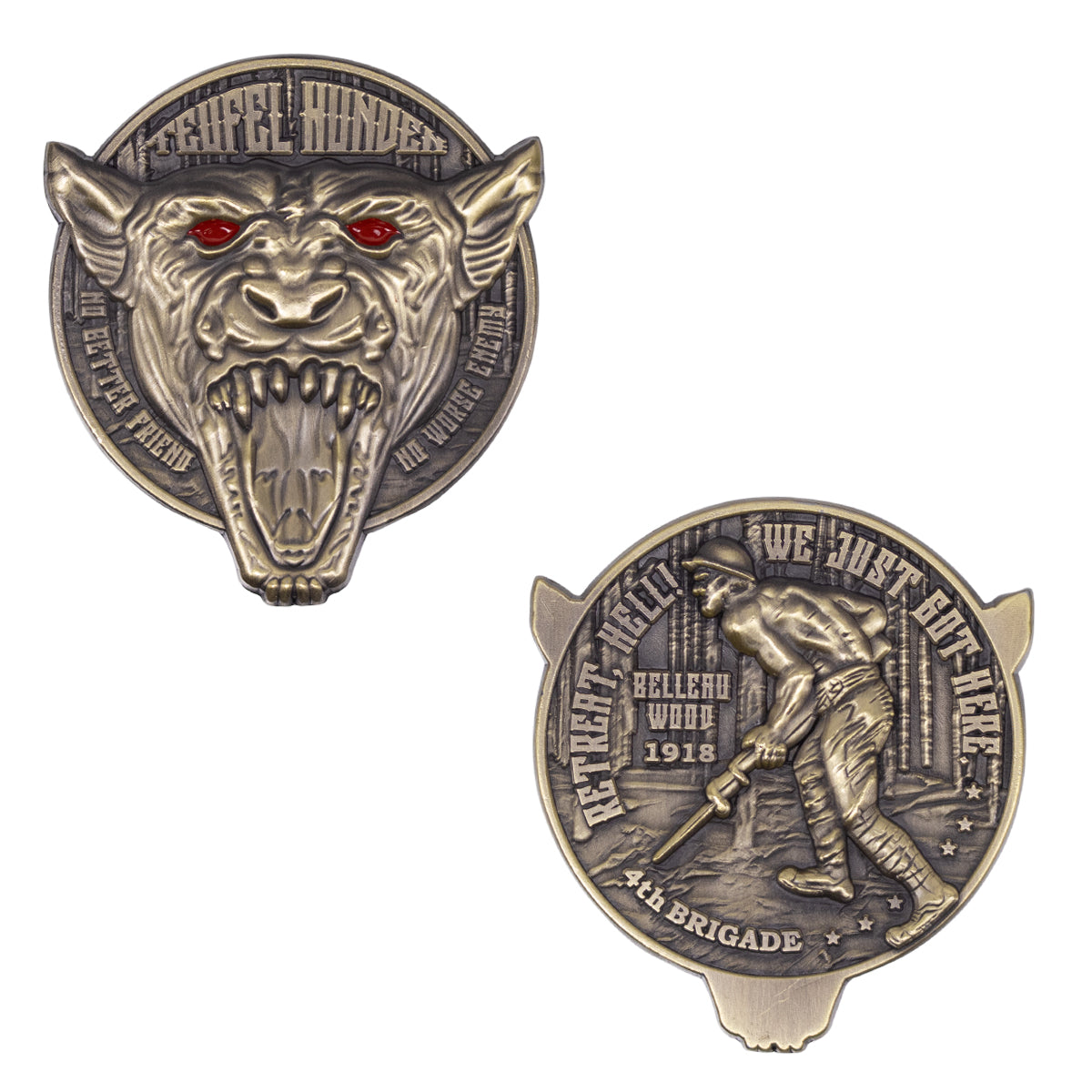 Marine Corps Coin: 2" Teufel Hunden Devil Dog