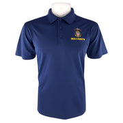 Men's True Navy Blue Short Sleeve Polo Shirt Embroidered With USNSCC Seal