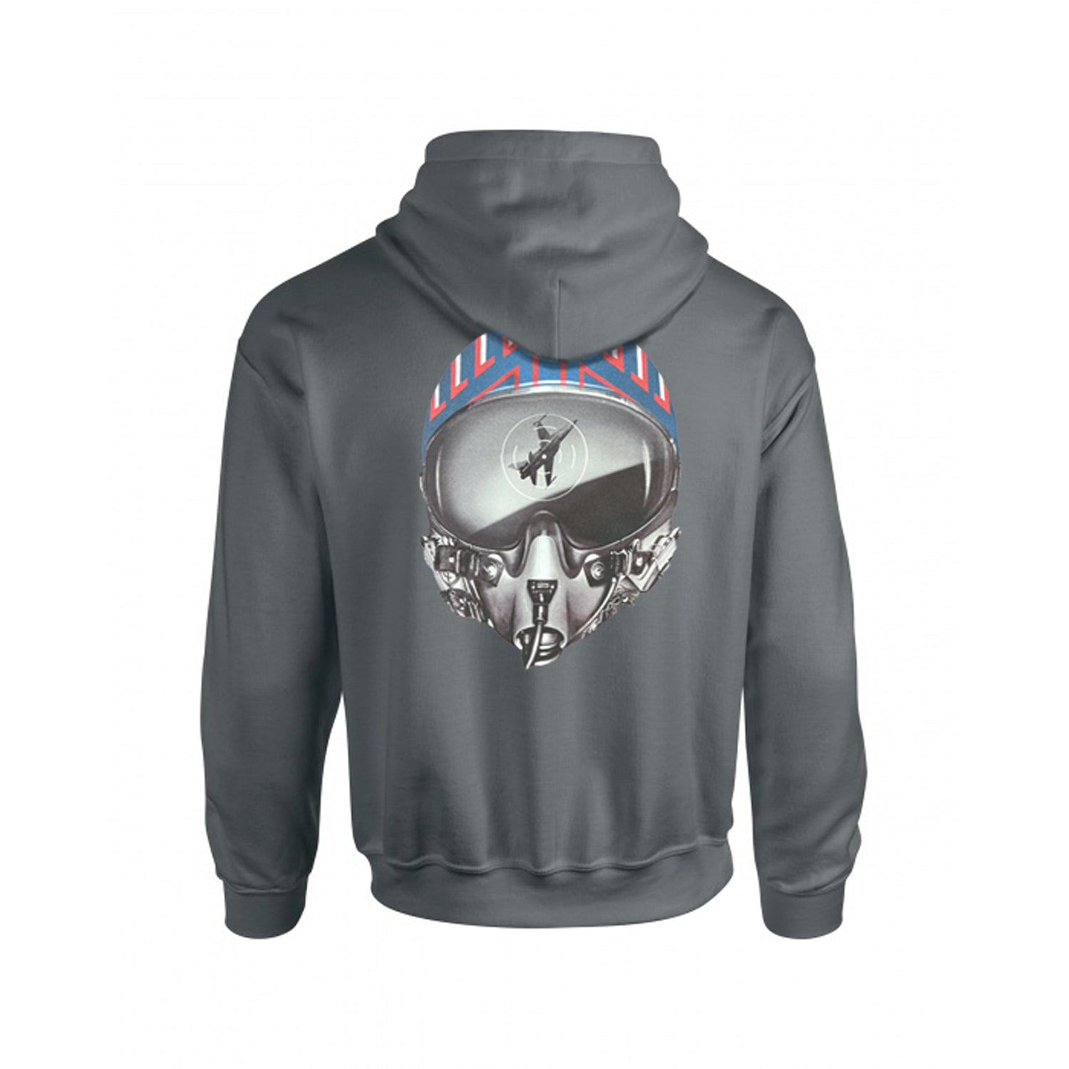 Top Gun II Hoodie with Helmet Charcoal
