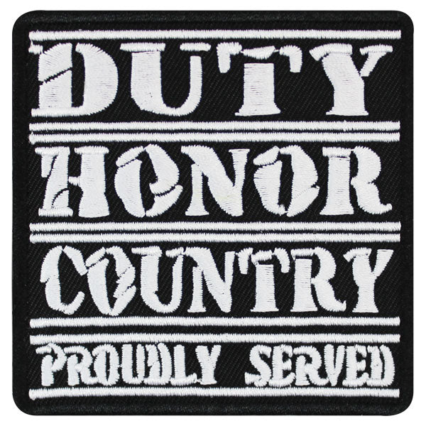 Veteran Patch: Duty Honor Country