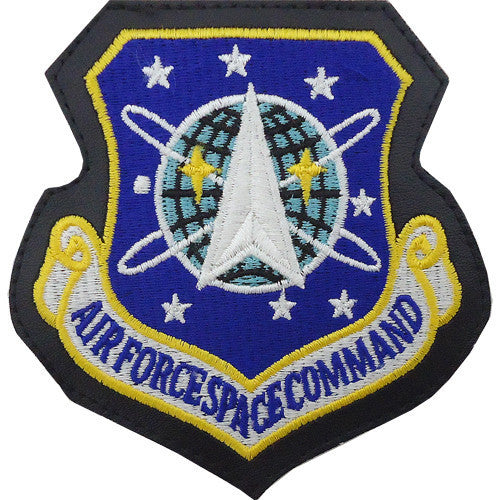 USAF Air Force Space Command Full Color Leather Hook Closure Patch