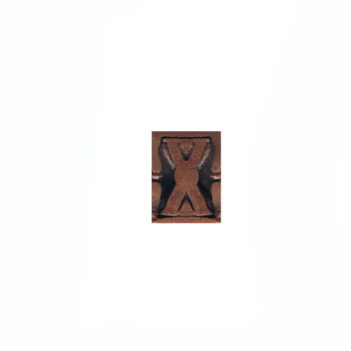NO PRONG miniature Medal Attachment: Hourglass - bronze