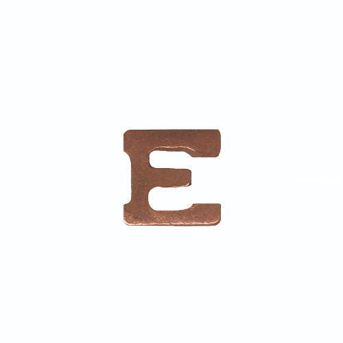 Ribbon Attachments: Letter E - bronze