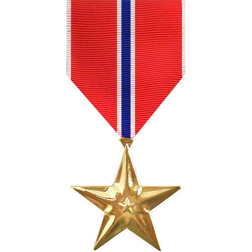 Full Size Medal: Bronze Star - 24k Gold Plated