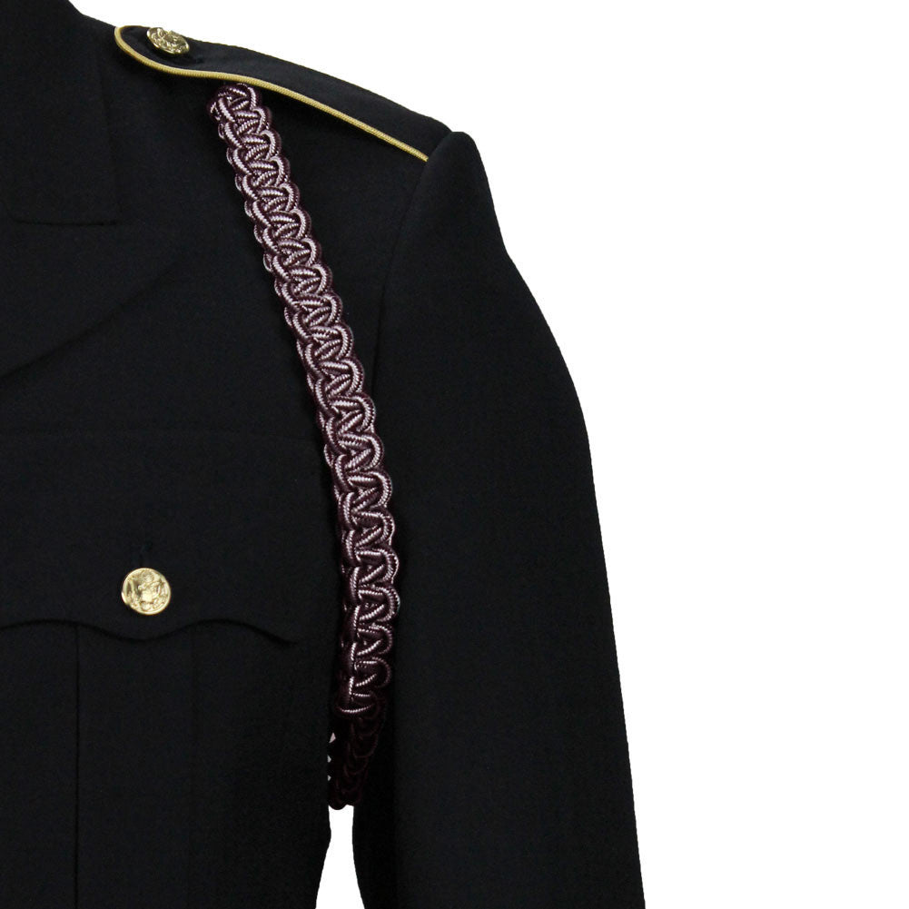 red cord army dress uniform RED SHOULDER CORD WITH SILVER TIP