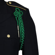 Army Shoulder Cord: 2720 Kelly Green Rayon with Silver Tip