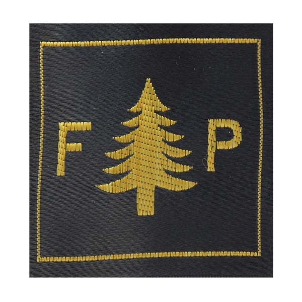 CAP Shoulder Patch: WWII U.S. F & P Letters with Pine Tree 2" X 2"