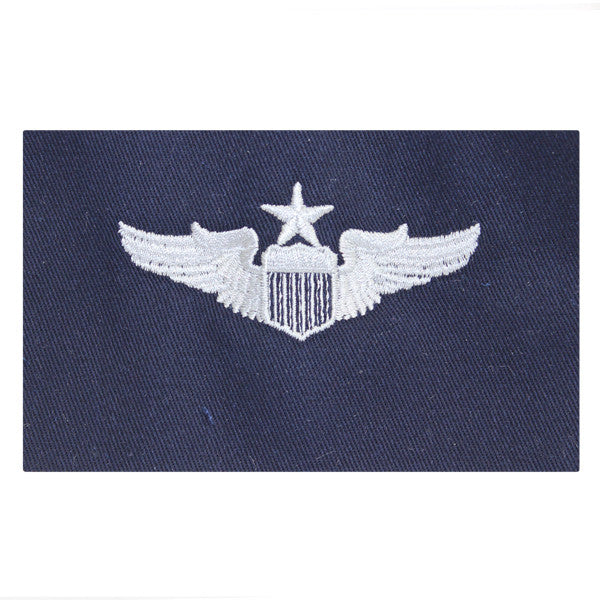 Civil Air Patrol USAF Senior Pilot on Ultra Marine Blue Cloth Insignia