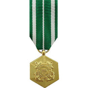Miniature Medal- 24k Gold Plated: Coast Guard Commendation