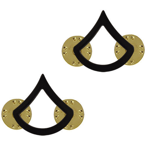 Army Chevron: Private First Class - black metal