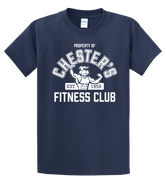 Chester's Fitness Club T-Shirt: Navy Blue Men's
