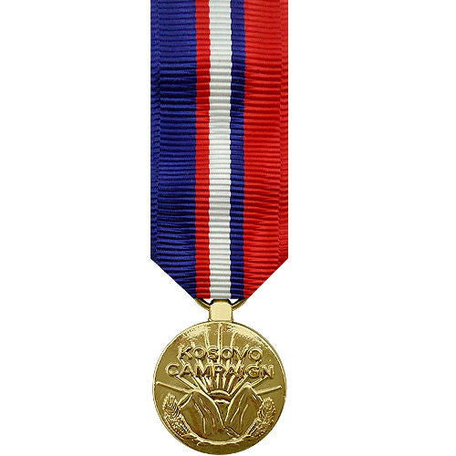 Miniature Medal: Kosovo Campaign - 24k Gold Plated