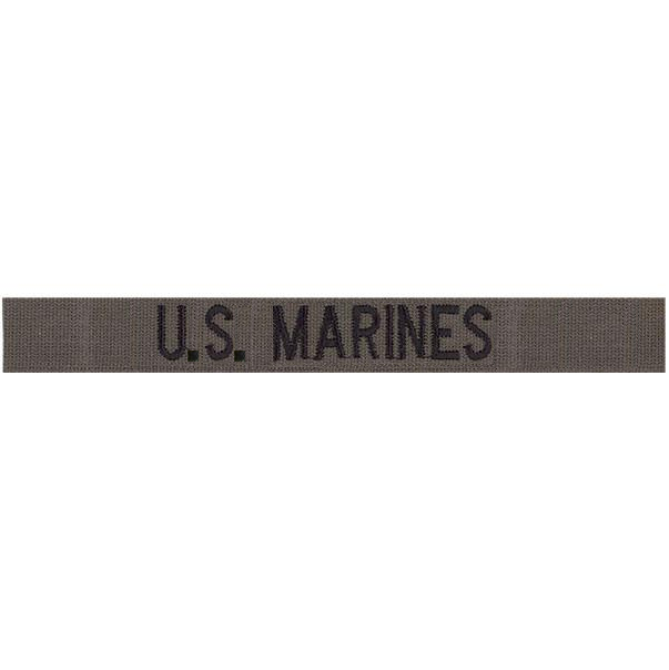 U.S. Marines Name Tape: Embroidered on Olive Drab
