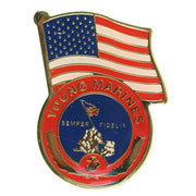 Young Marine's: Lapel Pin - Young Marines Logo with US Flag
