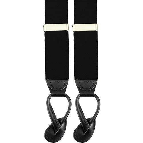 USAMM - Dress Suspenders With Leather Ends - Black USAMM - Dress Suspenders With Leather Ends - Black