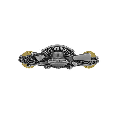 Navy Badge: Expeditionary Warfare Specialist Enlisted - miniature, oxidized