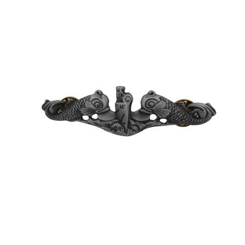 Navy Badge: Submarine Enlisted - miniature, oxidized