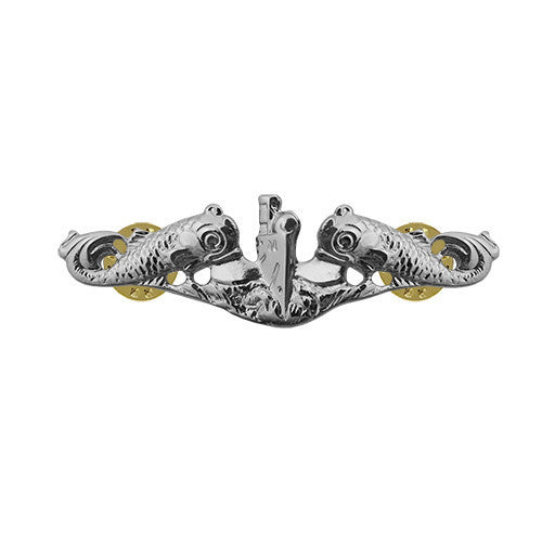 Navy Badge: Submarine Enlisted - miniature, mirror finish