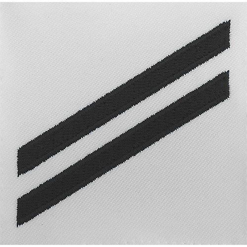 Navy E2 Rating Badge: Seaman Apprentice - blue chevrons on white CNT