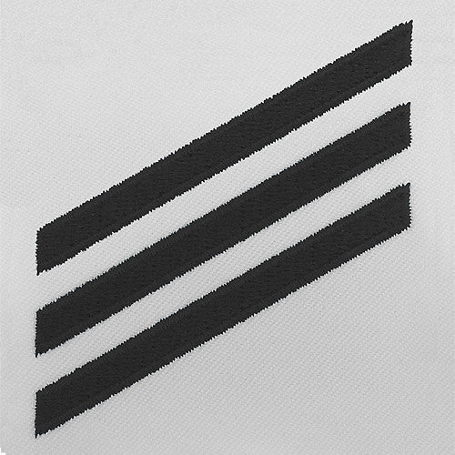 Navy E3 Rating Badge: Seaman - blue chevrons on white CNT