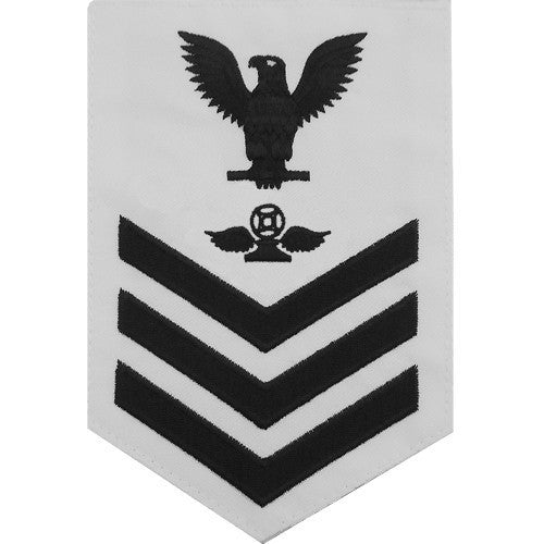 Navy E6 MALE Rating Badge: Air Traffic Control - white