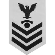 Navy E6 MALE Rating Badge: Interior Communications Electrician - white