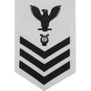 Navy E6 MALE Rating Badge: Musician - white
