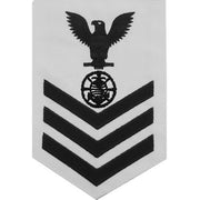 Navy E6 MALE Rating Badge: Religious Programs Specialist - white
