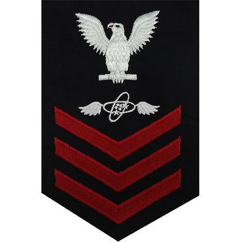 Navy E6 MALE Rating Badge: Aviation Electronics Technician - blue