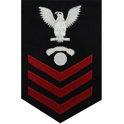 Navy E6 MALE Rating Badge: Interior Communications Electrician - blue