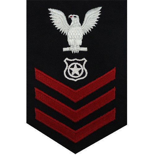 Navy E-4/5/6 Master-at-Arms Rating Badges, Blue Serge Navy E-4/5/6 Master-at-Arms Rating Badges, Blue Serge