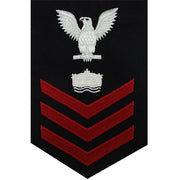 Navy E6 MALE Rating Badge: Mineman - blue