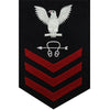 Navy E6 MALE Rating Badge: Sonar Technician - blue