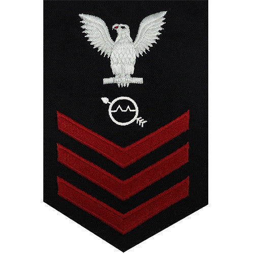 navy dress blue rating badge placement Collar Devices