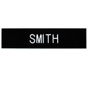 Navy Name Tag: Your Name Engraved - black, plastic